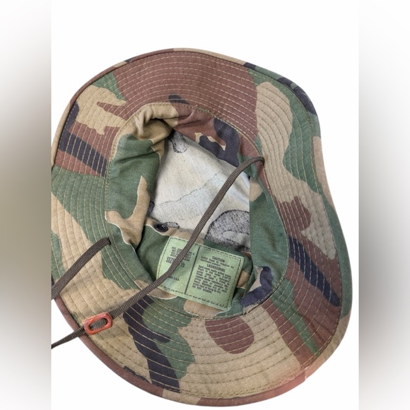 Jungle Bucket Hat Vintage Unisex 1986 Camouflage Size 7 1/2 - Picture 4 of 9